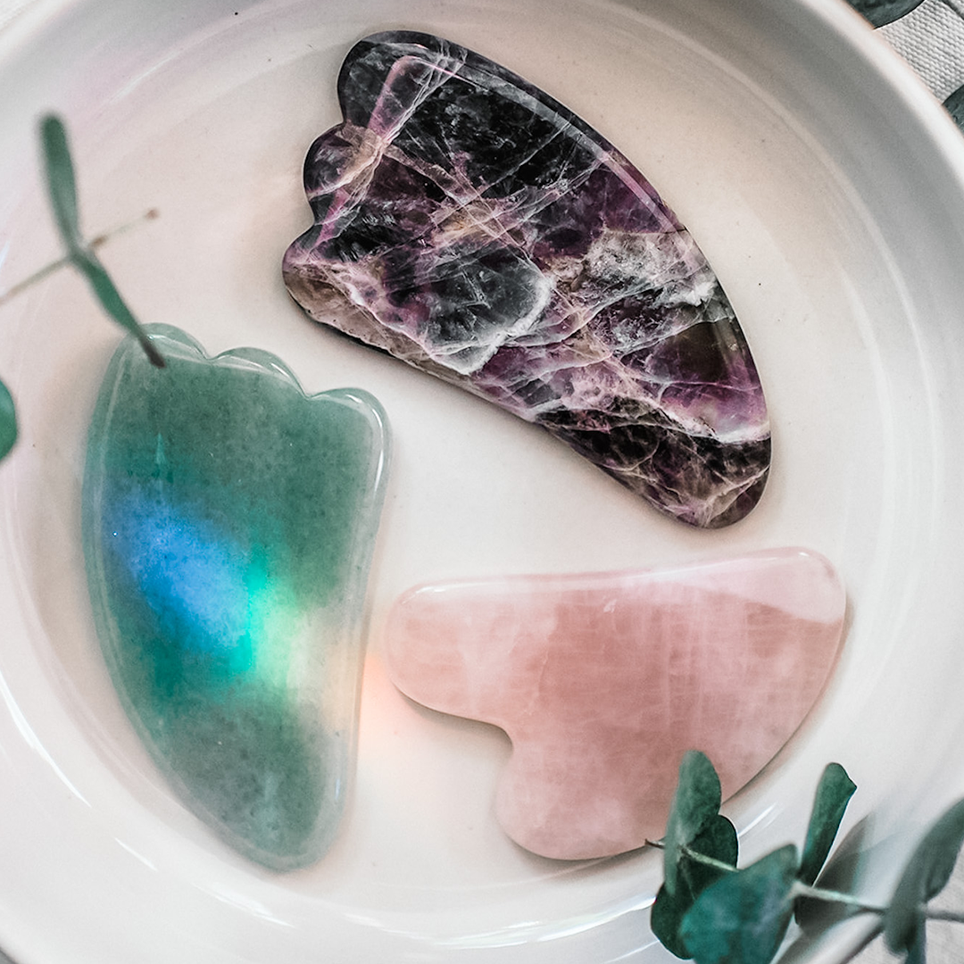 Rose Quartz is a stone of love and feminine energy. It helps to soften and open up the guarded heart. It is also known to release impurities from the soft tissue. This traditional Gua Sha shape is great for beginners and advanced users alike.  Facial Gua Sha is a gentle technique for delicate areas of the face. 